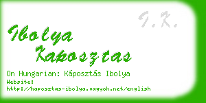 ibolya kaposztas business card